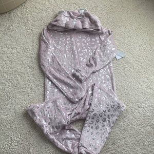 Brand New size large pink leopard onesie